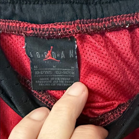 Jordan Red and Black Athletic Shorts - Picture 2 of 3
